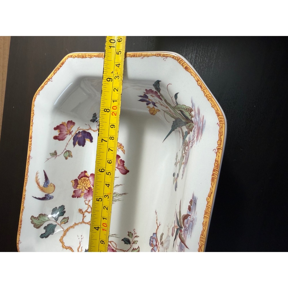 Wedgwood Devon Rose Georgetown Collection Rectangular Vintage Serving Bowl 9.5" - Picture 6 of 9